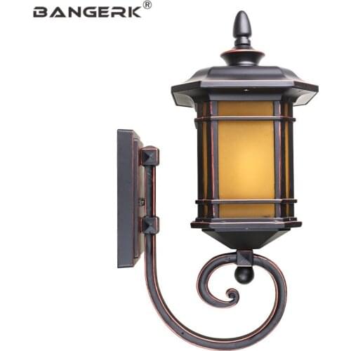 Retro Outdoor LED Wall Light Waterproof Rust Porch Wall Sconce Lights Garden Balcony Aisle Lamp Decor Aluminum Lighting