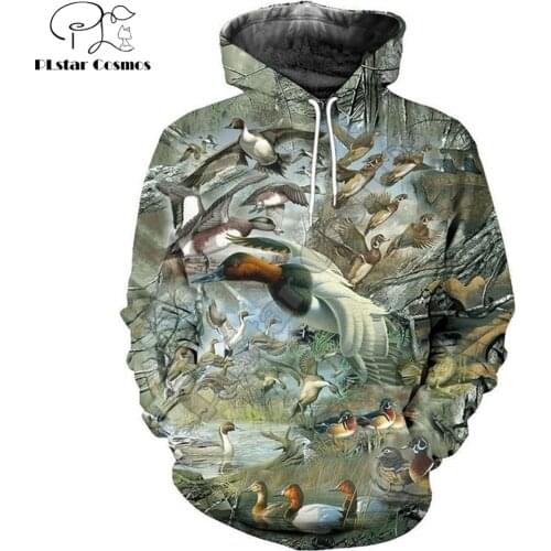 3D Printed Camo Duck Hunting Hoodies For Men And Women Harajuku Fashion Hooded Sweatshirt Street Costume Sudadera Hombre