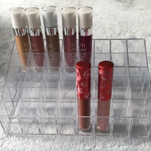 Trapezoid Clear Makeup Display 40 Lattices Lipstick Stand Case Cosmetic Organizer Holder Box Hot Sale High Quality