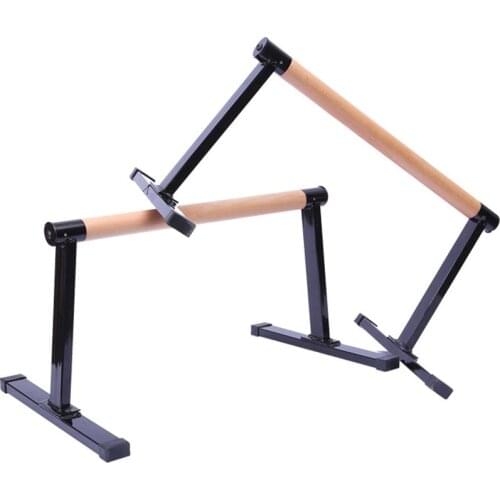 Gym Fitness Parallel Bars Wooden Steel Push Up Handstand Rod Bracket Rack Weight Muscle Training Grip Handle Exercise Equipment