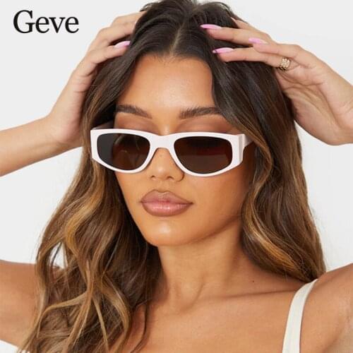 Unique Small Oval Sunglasses Women Vintage White Popular Sun Glasses for Female Eyewear Ladies UV400 Goggles Oculos De Sol
