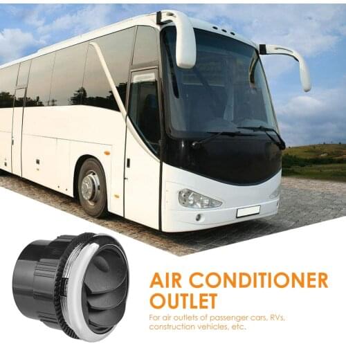 A/C Air Vent Universal Round Air Conditioning Outlet with Chrome Easily Installation Personal Car Elements for RV Bus