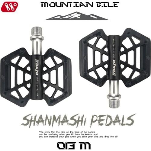 SMS Bicycle Pedal Spider Webs Bearing Pedal Magnesium Alloy Wide Pedal Ultra-light Non-slip Flat Platform MTB Pedals Bike Parts