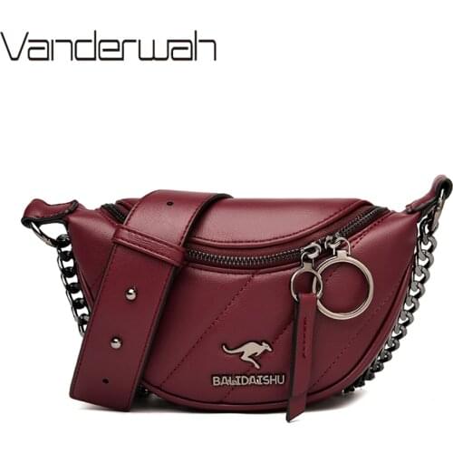 3 Shoulder Straps Women Chest Bag High Quality Crossbody Bags Ins Female Fashion Chain Handbag Messenger Banana Belt Purse Sac