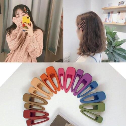 Fancygirl 2019 Women Vintage Hair Clip Solid Color Hair Clip Geometric Water Drop Shape Hairpin Hair Accessories New Fashion