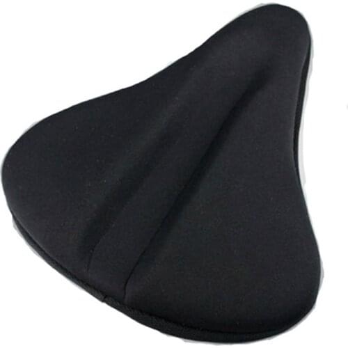 1Pc Black Mountain Large & Wide Bicycle Comfort Saddle Pad Bike Seat Gel Cushion Cover Bike Accessories Exercise For Women Men