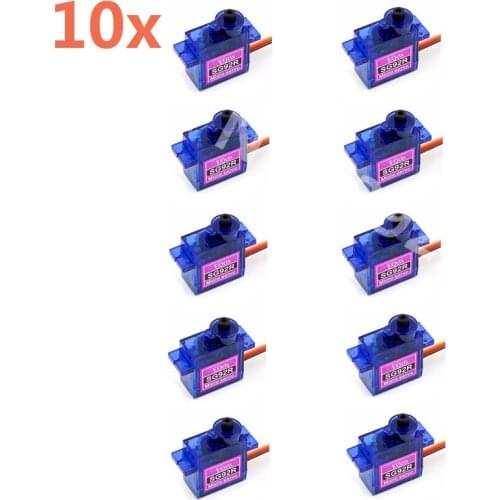 10pcs SG92R Micro 9g Servo Nylon Carbon Fiber Gears Replace SG90 For RC Model RC Aeromodelling Helicopter Airplane RC Parts