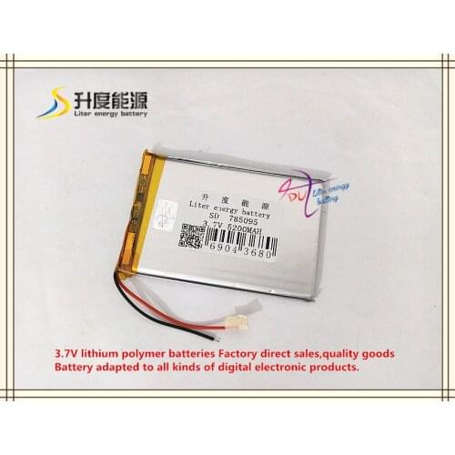 3.7V 5200mAH 785095 polymer lithium ion / Li-ion battery for tablet pc mp3 mp4 cell phone power bank
