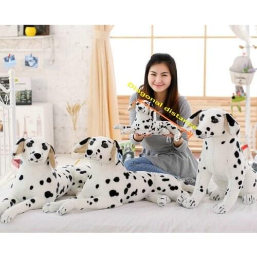 3D Simulation Dog Stuffed Animals Plush Dalmatian Dog Toy Lifelike Giant Dog Toy Realistic Animal Kids Toys Gift For Children