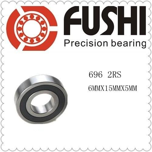 696 2RS ABEC-1 (100PCS) 6x15x5mm Sealed Miniature Ball Bearings 619/6 2RS
