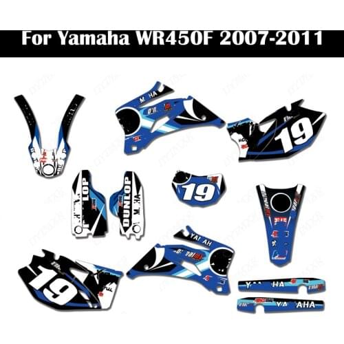 07-11 WR450F Free Customized Graphics Stickers Kits Background Decals Dirt Bike For Yamaha WR 450F 2007 2008 2009 2010 2011
