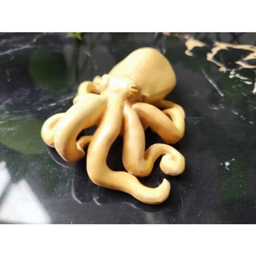 Tea pet, tea set, play, furniture solid wood handwork creativity, crafts, wood carving, octopus small ornaments
