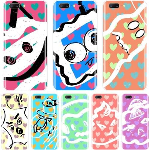 Phone Case For OnePlus 3 3T 5 5T 6 6T 7 7 Pro Soft Silicone Cartoon Heart Yellow Back Cover For One Plus 3 3T 5 5T 6 6T 7 7 Pro