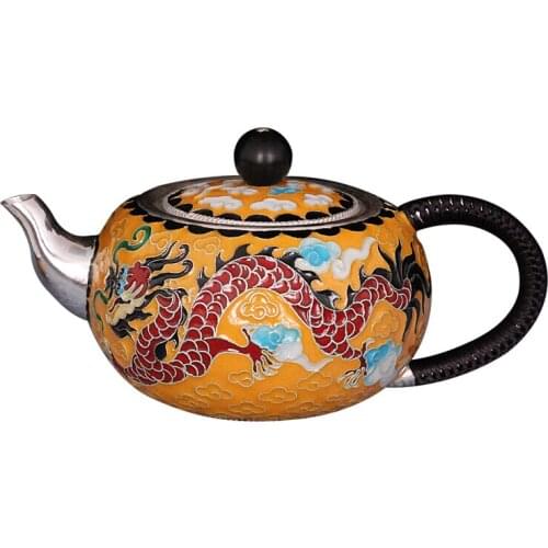 Pure silver exquisi teteapot kettles tea cup chinese kung fu tea set drinkware