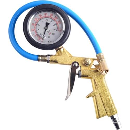 Car Tire Air Pressure Inflator Gauge 0-16bar/0-230psi Analog Oil Immersion Type Inflated Pumps Deflated Vehicle Repair Tools