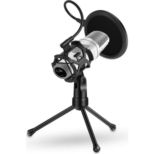Microphone Pop Filter Holder Stick Desktop Tripod Stand Anti-Spray Net Kit Adjustable Microphone Stand Desktop Tripod