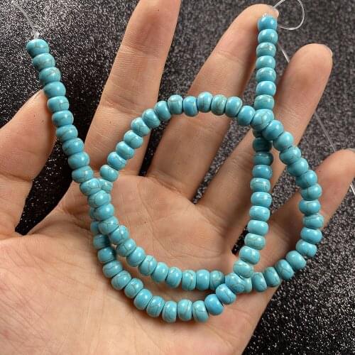 Stone Beads Turquoises Abacus Shaped Loose isolation Beads Semi-Finished For jewelry making DIY necklace bracelet accessories
