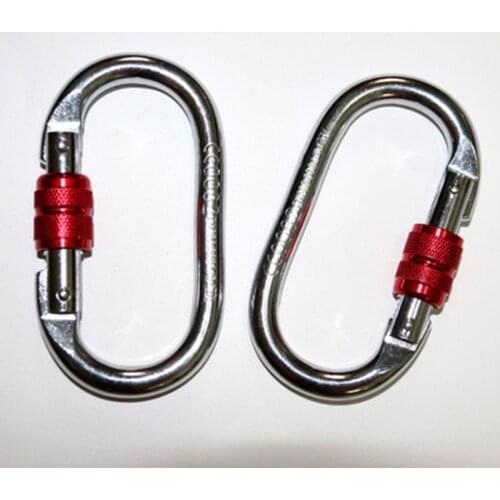 XC Carabiner for Aerial Yoga Hammock CE Certificated Stainless Steel Carabiner 25KN Fitness Accessories for Yoga Hammock Belt