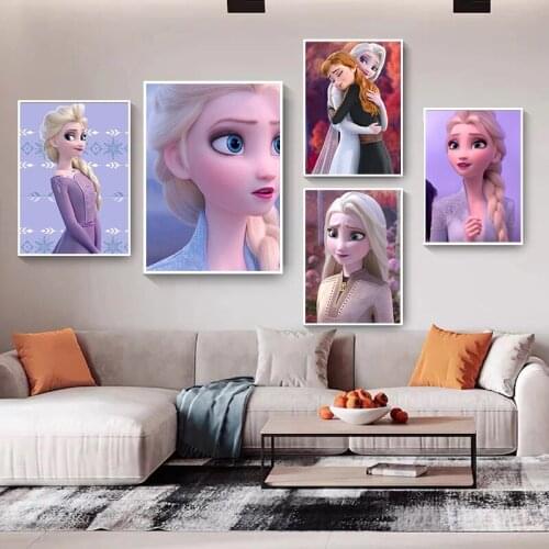 Canvas Painting Movie Prints and Posters Disney Frozen Princess Aisha Wall Art Pictures for Living Room Home Decoration Cuadros