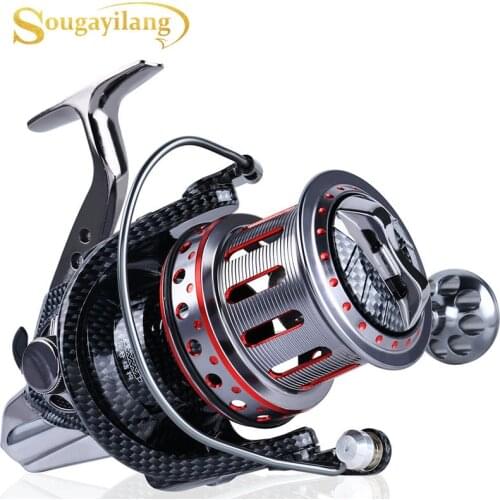 11BB Sea Fishing Reel Ratio 4.7:1 Big Spool Surf Long Casting Trolling Reels Feeder Spinning Fishing Reel Saltwater