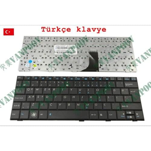 New TR Notebook Laptop keyboard for ASUS Eee PC EeePC Shell 1005 1005HD 1005HA 1001 1008 1008HA 1001HA Black Turkish V109762AK1