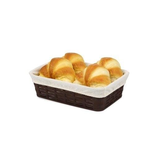 BO668-Straw Pattern Square Bread Basket-Cloth Coated