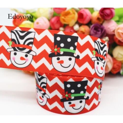 10 Yards 22MM/1.5'' 38MM Christmas Printed Grosgrain Ribbons For Hair Bows DIY Handmade Materials Y19101805