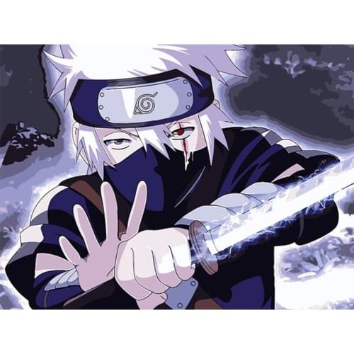 DIY Painting By Numbers Anime Kakashi Kit Oil Picture By Numbers Handpainted Wall Art Painting on Canvas Home Decoration Gift