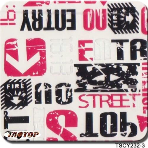 ITAATOP TSSY232-1 New 0.5m *10m red time design PVA film Water Transfer Printing Film hydro graphics film