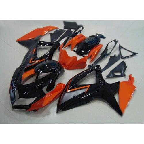 Orange gloss black Fairing kit for SUZUKI GSXR600 750 GSXR600 GSXR750 GSX-R600 K8 08 09 2008 2009 Injection mold Fairings set