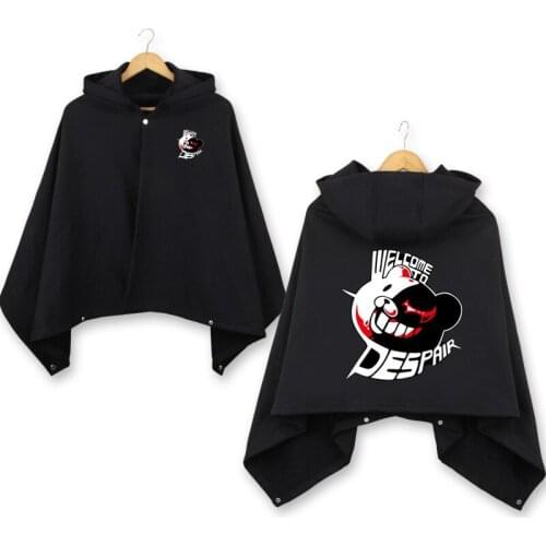 Danganronpa Anime Cosplay Peripheral COS Black and White Bear Anime Cloak Coat Cloak Air Conditioning Blanket Cosplay Costumes