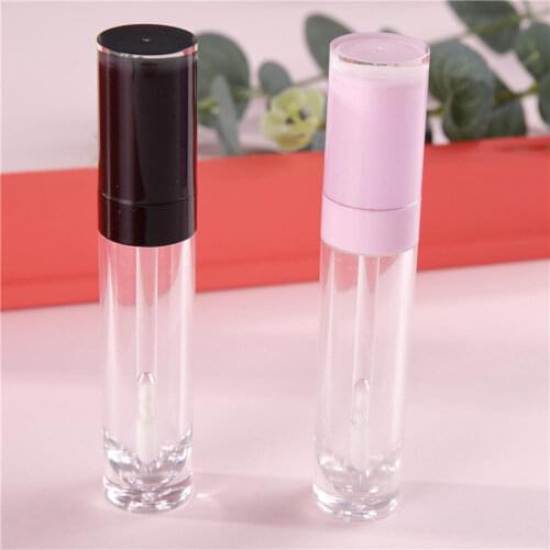 8ML Gloss Tube Empty Plastic Lip Balm Refillable Bottle With Clear Body Small Lipstick Samples ABS Vials Cosmetic Container