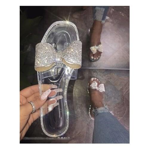 Summer Bowtie Slipper Flats Sandals Platform Mules Casual Fashion Sandals Beach Flip Flops Mesh Beach Slides Zapatos De Mujer