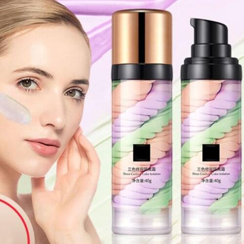 Three-color Mixed Isolation Lotion Fill Pores Brightening Skin Foundation Primer Base Makeup Concealer Liquid RECOMMEN