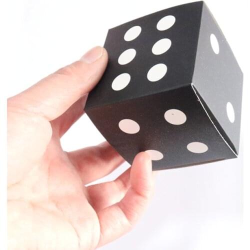 Creative Black White Cardboard Dice Gift Boxes Wedding Dragees Box Birthday Party Cracker Boxes for Kids 10pcs/lot