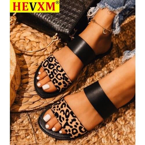 Women 2020 New Summer Flat slippers Fashion wild sexy outdoor female slippers European and American beach slippers Plus Size