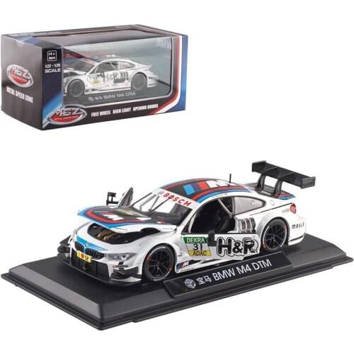 1:24 high simulation alloy car M4 GT3 sports car racing light model toys for children gifts