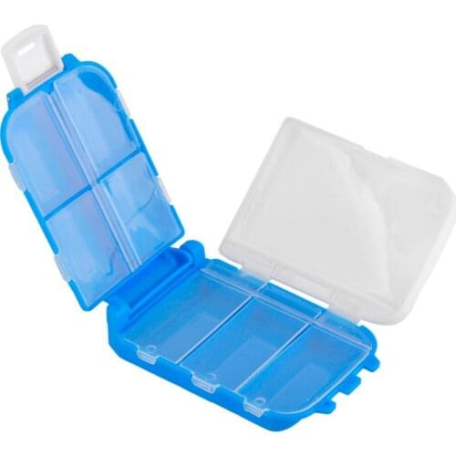 1pc Pill Box Folding Medicine Container Pill Box Storage Case Container Pill Organizer Refillable Box Bottle