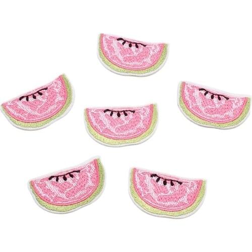 10pcs/lot Cartoon Watermelon Patches Iron On Fruits Stickers DIY Children Clothes Fabric Appliques Handmade Patchwork bags Badge
