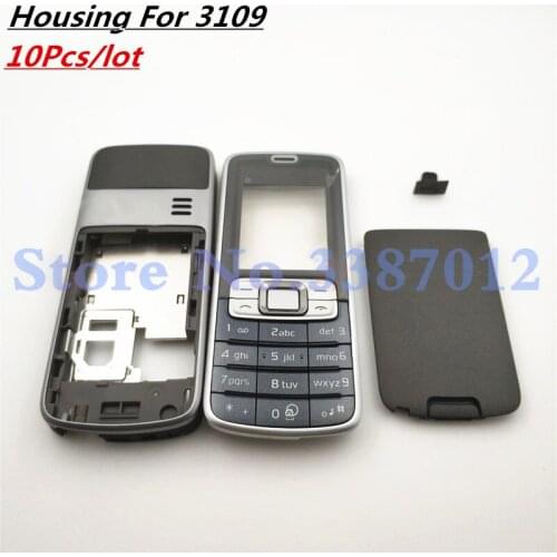 10Pcs/lot Original New Full Housing For Nokia 3109 3109C Face Frame Battery Cover Case With Arabia/English Keyboard+Logo