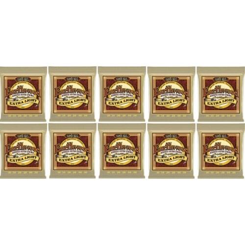 10 pack EniBall Earthwood Acoustic Guitar Strings 80/20 Bronze Alloy 2004 2006 2008