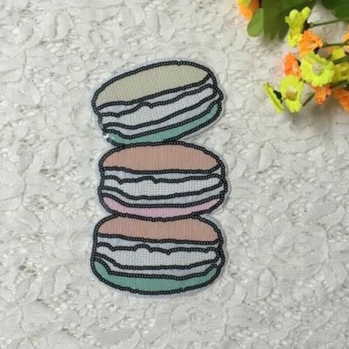 20pcs parches ropa Hamburger Sequined Patch Iron On Glitter Embroidery Patches For Clothing Dress Patchwork Applique DIY Badges