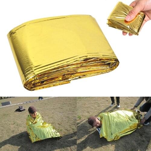 210x140cm Outdoor First aid blanket Survival Emergency Rescue Blanket Foldable Waterproof Heat Reflective Mylar Film Thermal