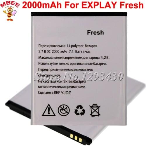 For Explay Fresh Battery 2000mAh High Quality Accumulator