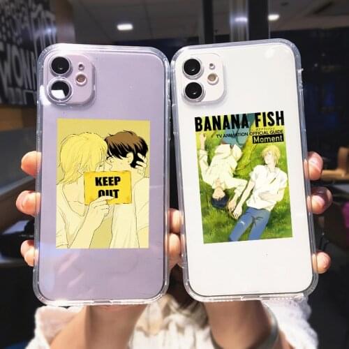 Hot Banana Fish Anime Soft Silicone Transparent Case for IPhone 11 Pro XS Max X XR 6 6s 7 8 Plus 12 Pro Max SE2020 Fashion Cover