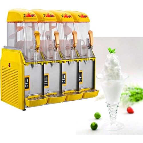 Four Cylinder Large Capacity Snowflake Mud Machine Commercial Multifunctional Cold Drink Machine Smoothie Snow Melting Machine