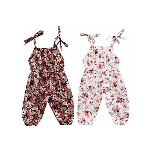 Citgeett Newborn Baby Girls Clothes Flower Print Sleeveless Romper Jumpsuit Sunsuit 0-3Y