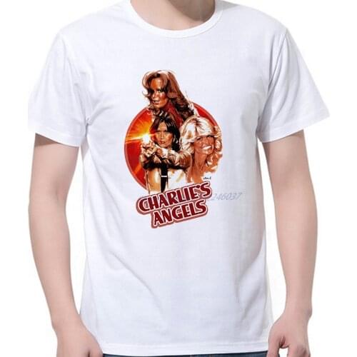 Charlies Angels Retro Vintage Movie Printed T-Shirt Casual Short Sleeve Harajuku Streetwear Men clothing