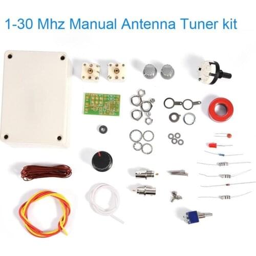 I2C IIC 1-30Mhz LED VSWR DIY Manual Antenna Tuner Kit For HAM RADIO CW QRP Q9 BNC Interface