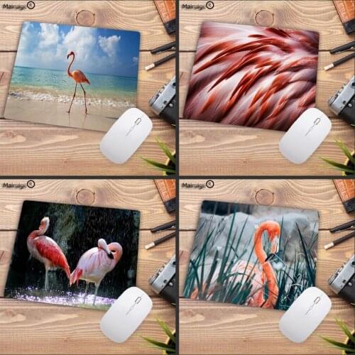 Mairuige Watercolor Tropical Plant Flamingo Office Mice Gamer Gaming Keyboard Mat PC Computer Tablet Anime Mouse Pad 22X18CM